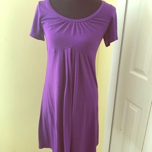 Purple midi dress